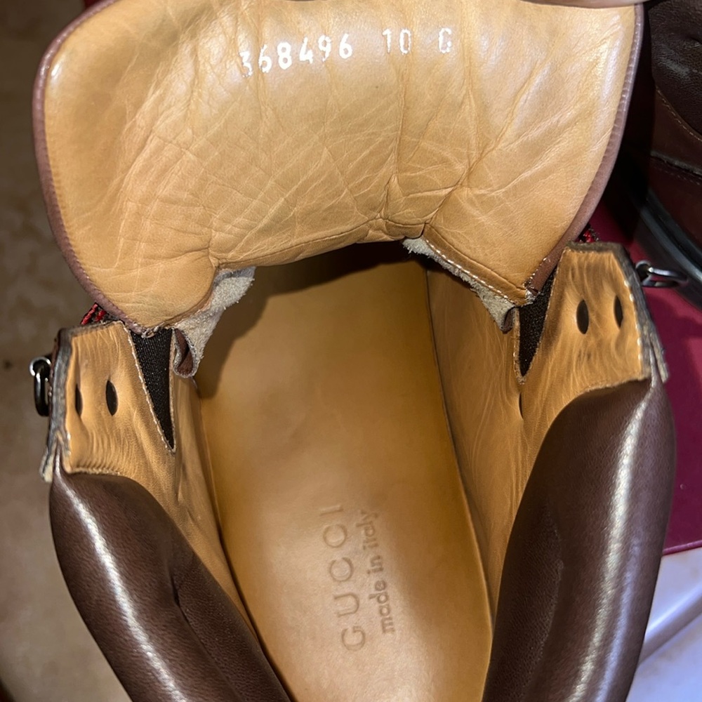 Gucci Brown Leather Luxury Trekking Boots, Size 10, Wonderful condition! - Picture 7 of 8